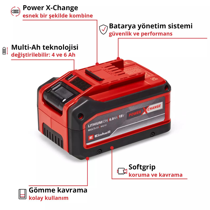 Einhell PXC+ 18V 4-6Ah MULTI Akü - 4511502