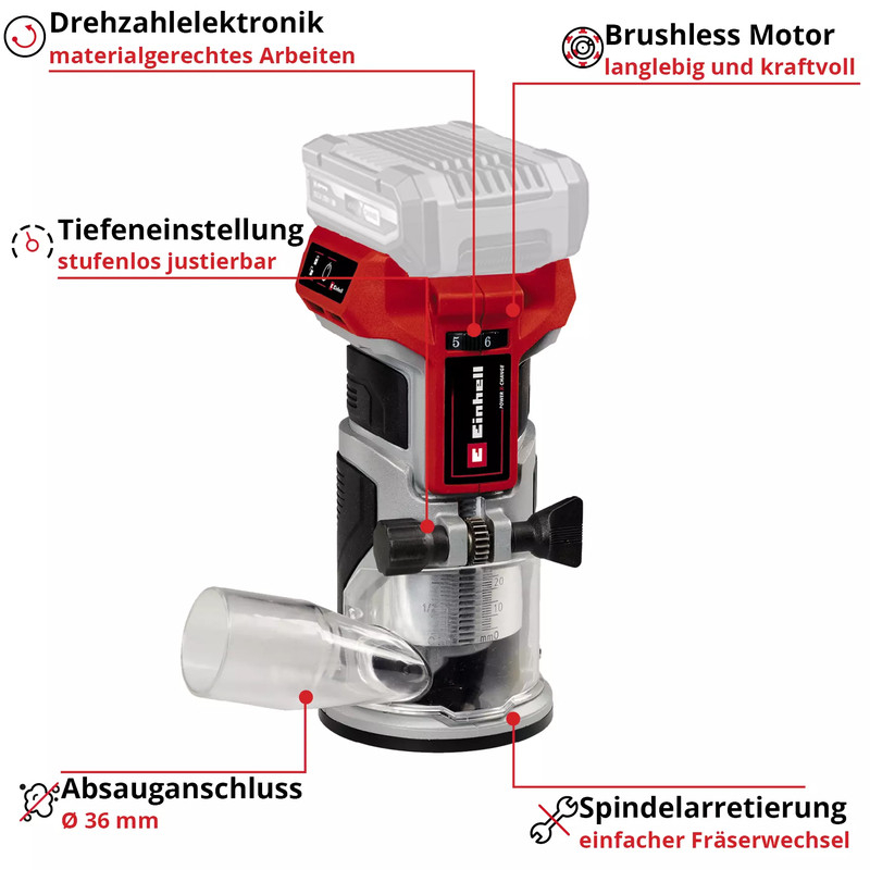 Einhell TP-ET 18 Li BL Aküsüz Kenar Freze Makinesi - 4350412