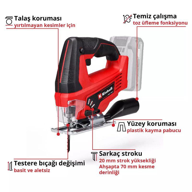 Einhell TC-JS 18 Li Akülü Dekupaj Testere (Solo) - 4321209