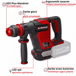Einhell TP-DH 18/4 Li BL Akülü Kırıcı (Solo) - 4514190