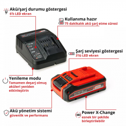 Einhell 4512159 Plus PXC Starter Kit 18V 4 Ah Akü Şarj Cihazı