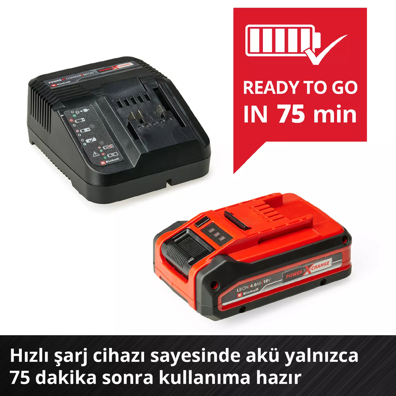 Einhell 4512159 Plus PXC Starter Kit 18V 4 Ah Akü Şarj Cihazı
