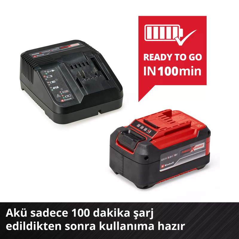 Einhell 18V 5.2Ah PXC Starter Kit Akü ve Şarj Seti 4512147